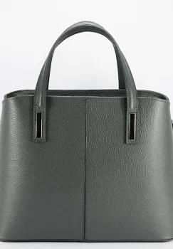 Geanta mare gri din piele naturala 8922 130 imagine