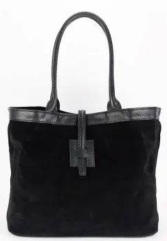 Geanta mare neagra din piele naturala 1896 M9 imagine