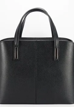 Geanta mare neagra din piele naturala 8922 130 imagine