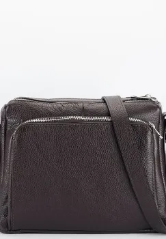 Geanta maro cafeniu din piele naturala Camelia 124 imagine