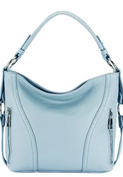 Geanta medie albastru deschis din piele naturala 8931 124 imagine