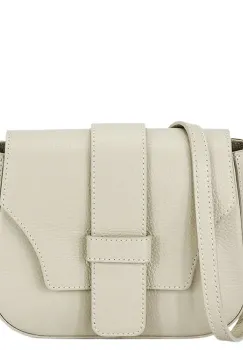 Geanta medie bej deschis din piele naturala 2031 127 imagine