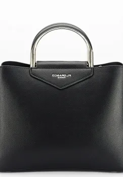 Geanta medie neagra FLORACo F8534 16 imagine