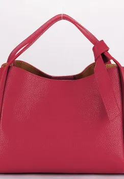 Geanta medie rosie din piele naturala 8905 128 imagine