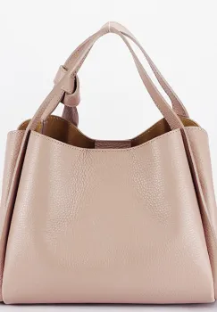 Geanta medie roz deschis din piele naturala 8905 128 imagine