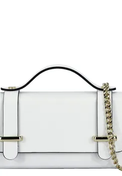 Geanta mica alba din piele naturala 1870 06 imagine