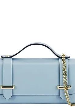 Geanta mica albastru deschis din piele naturala 1870 06 imagine