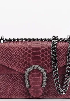 Geanta mica bordo din piele naturala 8936 120 imagine