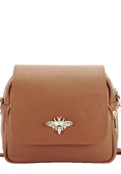 Geanta mica din piele naturala 1502 122 Camel imagine