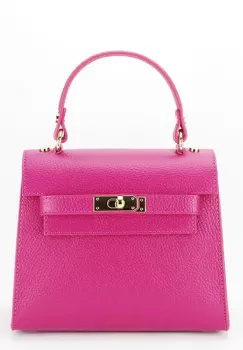 Geanta mica din piele naturala 8949 121 Fucsia imagine