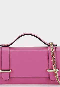 Geanta mica fuchsia din piele naturala 1870 06 imagine