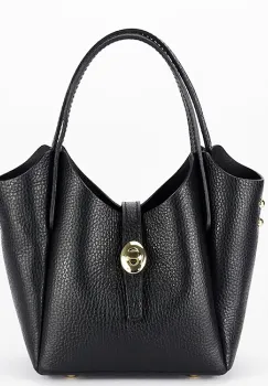 Geanta mica neagra din piele naturala 2057 131 imagine