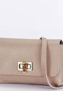 Geanta mica roz din piele naturala 2052 06 imagine