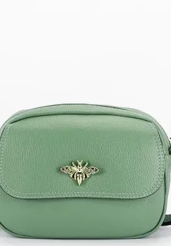 Geanta mica verde menta din piele naturala 1530 120 imagine