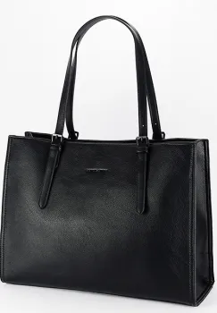 Geanta neagra David Jones Paris de talie mare CM8234 M13 imagine