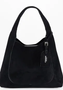 Geanta neagra mare din velur DIANACO DJC901-3 12 imagine
