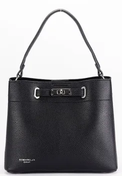 Geanta neagra medie FloraCO Paris F8510 M3 imagine