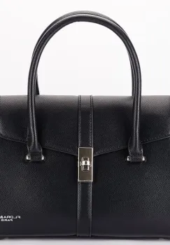 Geanta neagra medie FloraCO Paris F8536 11 imagine