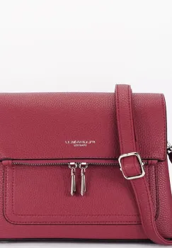 Geanta rosu inchis casual FloraCO Paris H6922 126 imagine