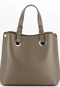 Geanta taupe medie din piele naturala 8916 129 imagine