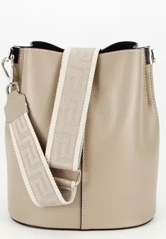 Geanta tip sac din piele naturala 8951 119 Bej imagine