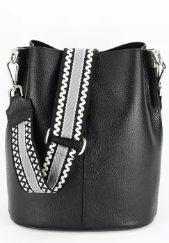 Geanta tip sac din piele naturala 8951 122 Negru imagine