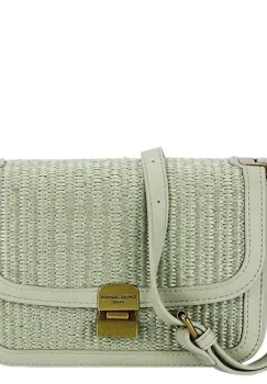 Geanta verde deschis crossbody cu model impletit CM7497 15 imagine