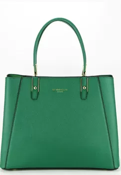 Geanta verde FloraCo Paris de talie mare F2588 11 imagine