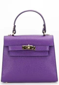Geanta violet din piele naturala 8949 121 imagine
