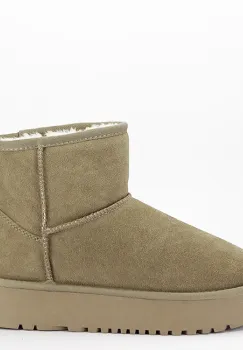Ghete bej din piele naturala NN605 117 imagine