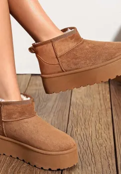 Ghete camel imblanite cu talpa groasa LT33-43 112 imagine