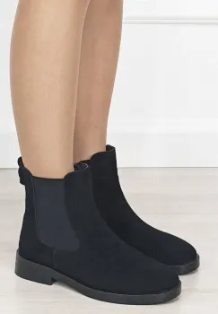Ghete dama negre din piele naturala 5309A 118 imagine
