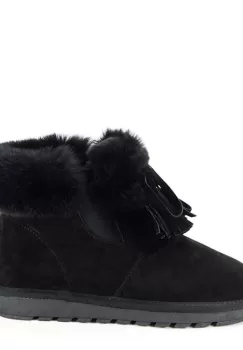 Ghete din piele naturala negre cu blanita 603 114 imagine