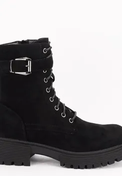 Ghete negre casual cu talpa groasa 5699 115 imagine