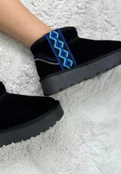 Ghete negre din piele naturala W5829 118 imagine