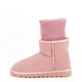 Ghete roz din piele naturala Rania imagine