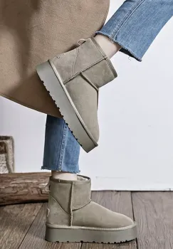 Ghete taupe din piele naturala JB1925 117 imagine