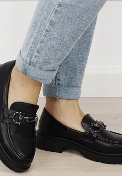 Mocasini negri de tip loafers DYH9893 01 imagine