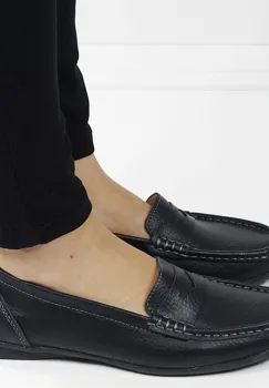 Mocasini negri din piele naturala 5128 M4 imagine