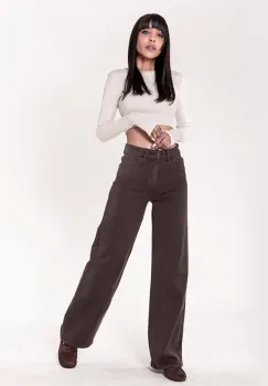 Pantaloni maro Evazati Nina Carter J251-79 M9 imagine