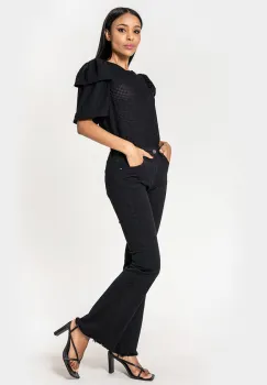 Pantaloni negri Evazati Nina Carter J230-1 M7 imagine