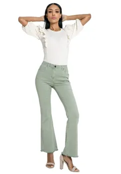 Pantaloni verzi Evazati Nina Carter J230-22 M7 imagine