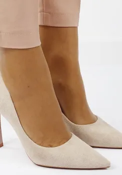 Pantofi bej eleganti D-1283 04 imagine