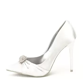 Pantofi cu toc gri eleganti Sabrina imagine
