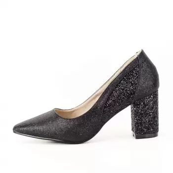 PANTOFI NEGRI CU TOC COMOD LIANA imagine