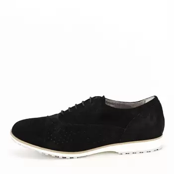 Pantofi oxford din piele naturala negru Magda 01 imagine