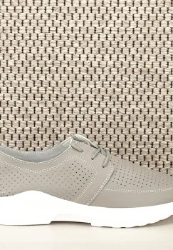 Pantofi piele naturala gri Angela M4 imagine