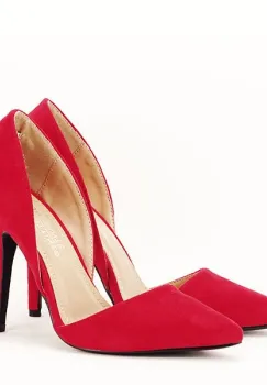 Pantofi rosii decupati Antonia 04 imagine