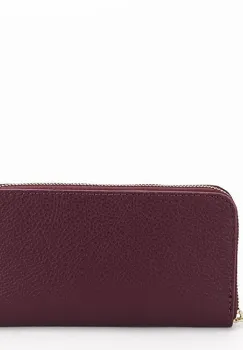 Portofel burgundy din piele naturala 8954 07 imagine