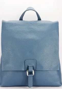 Rucsac 2 in 1 albastru din piele naturala 59741-28 122 imagine